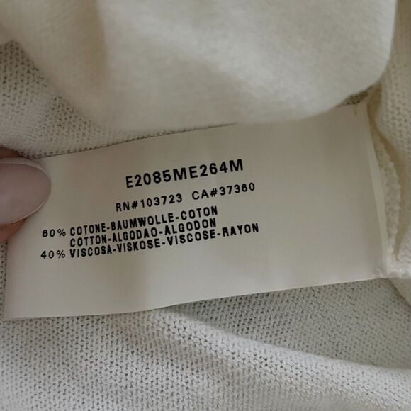 Emporio Armani Triple Strap Knit Tank 40 Ivory - Picture 4 of 6